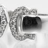 Cartier 2C Bokuruse Ring K18 White Gold/diamond #4.5(US Size) 9.27g Women Used
