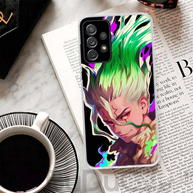 D-Dr Stone Anime Phone Case For Samsung A17 A16 A26 A36 A56 A15 A14 A13 A55 A54 A53 A35 A34 A33 A25 A24 A23 A05S A04S A03S A16 A