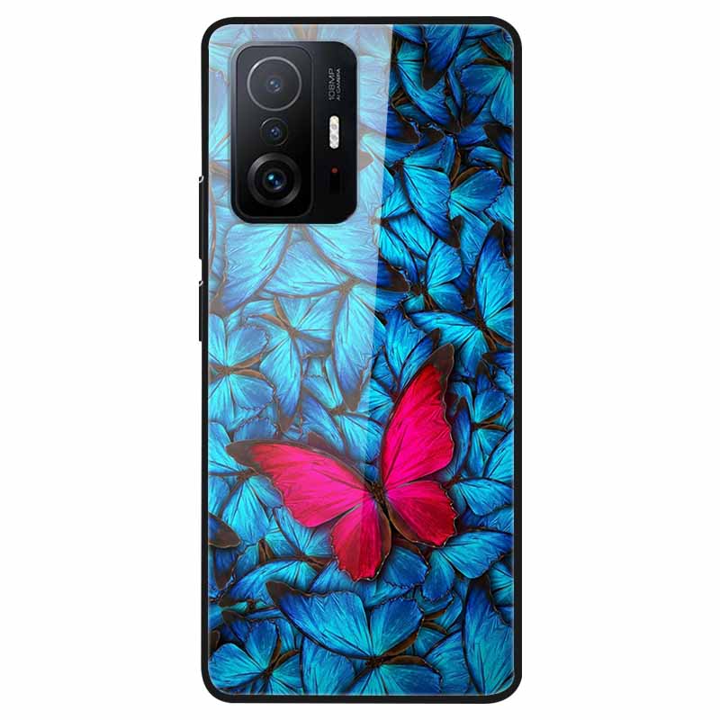 Luxury Case for Xiaomi Mi 11T Pro Cover Tempered Glass Cover for Xiaomi 11T 11 T Pro Phone Case for Xiaomi 11TPro Fundas 2021