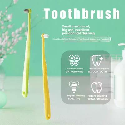 1pcs Toothbrush Single-Beam Tufted Brush End Tuft Tapered Toothbrush Single Compact Interdental Interspace Brush Cleaning Tools