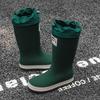 Fashion Couple Waterproof Rain Shoes Non-slip Outdoor Camping Rubber Shoes Versatile Cotton Warm Water Shoes