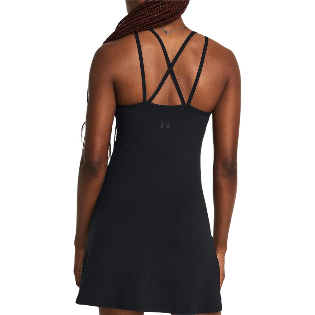 Under Armour UA Meridian Solid Color Midi Slim Fit Sleeveless Dress Women Dresses Black 1383666-001