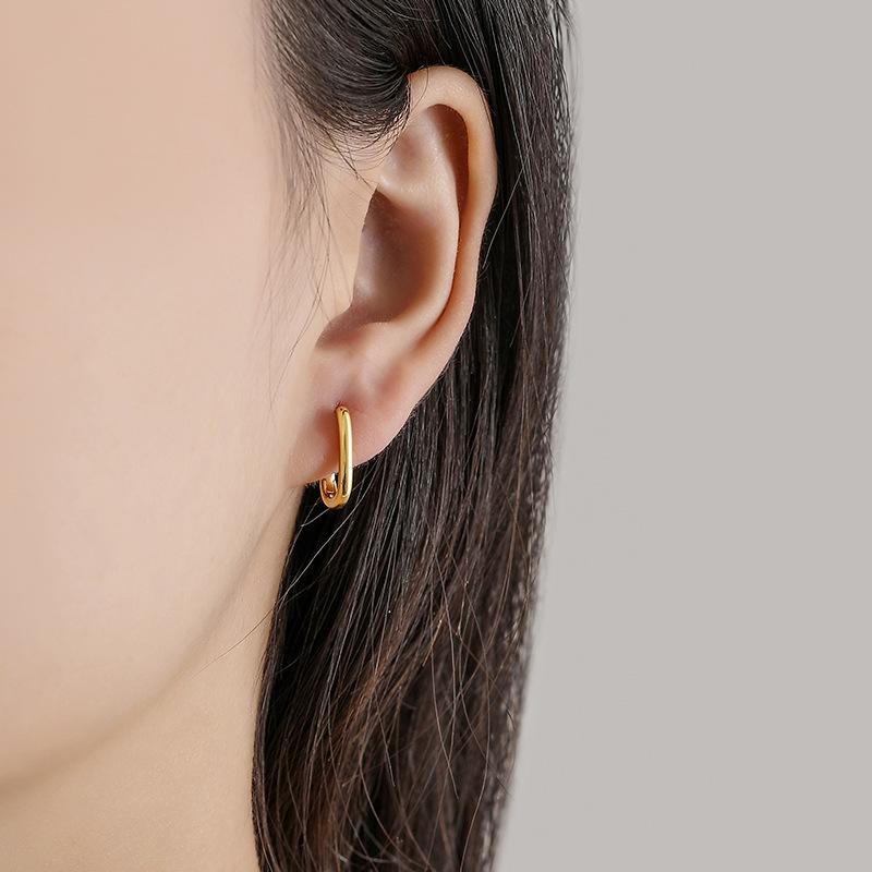 Baoyilong S925 Sterling Silver Geometric Ear Cuffs - Simple, Stylish, Exquisite Earrings for Piercings