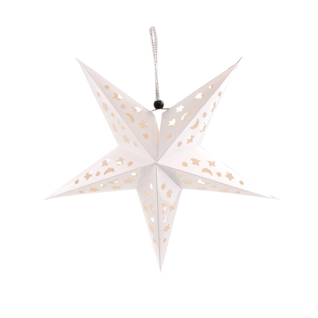 Christmas Style Stars Shaped Lamp Shade, Art Design Paper Stars Ceiling Lamp Lighting Fixture for Bathroom, Bedroom Room