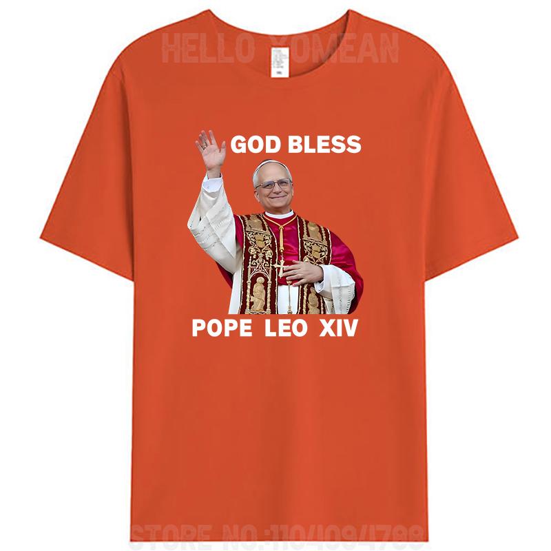God Bless Pope LEO XIV Tee Gifts Unisex Women Men's Cotton T-Shirt Tops