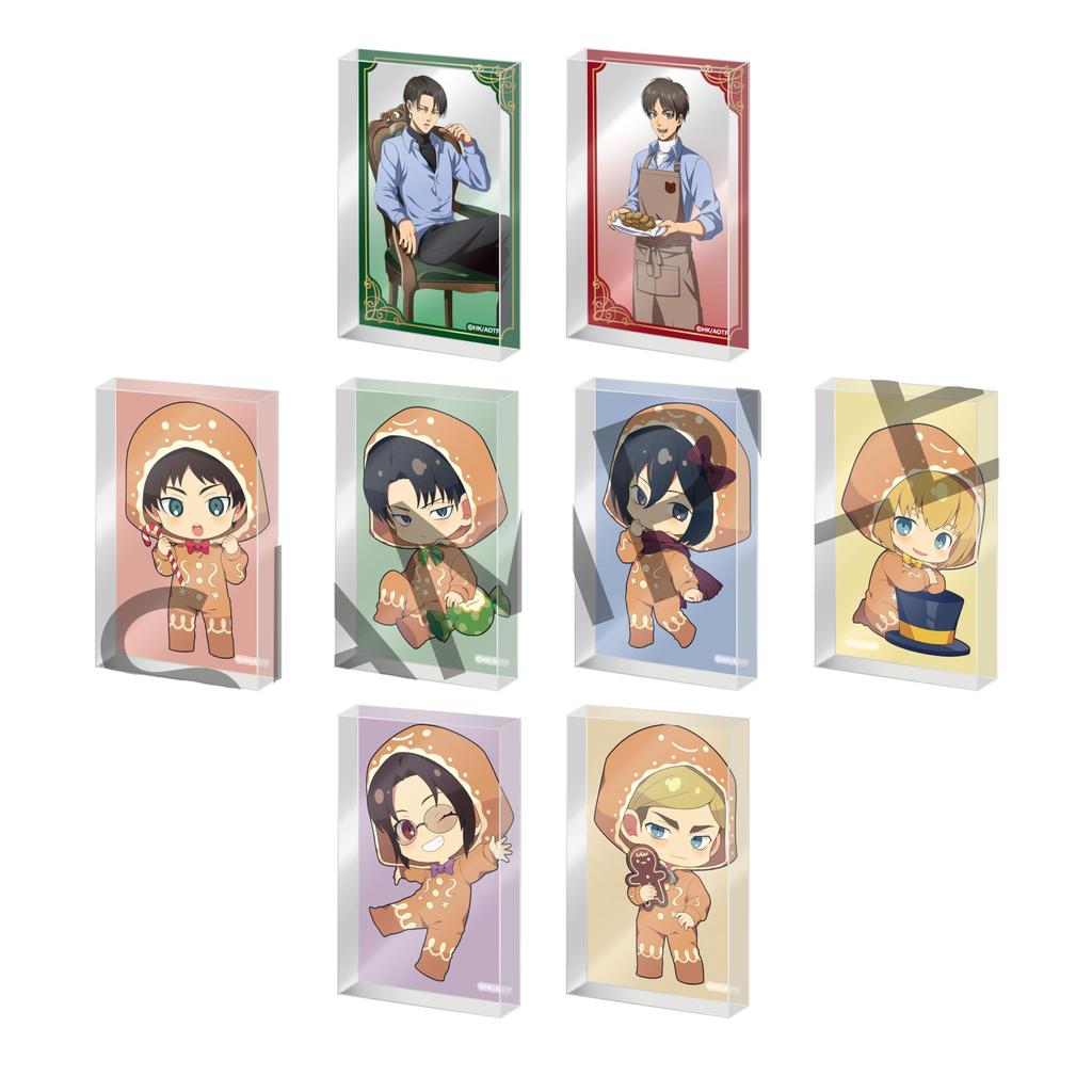 3 o'clock Attack on Titan Trading Recycled Acrylic Blocks, Box of 8