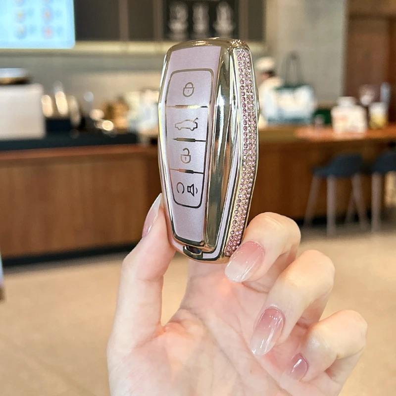 Подходит для Geely Кейс для ключей Emgrand gs null Okavango FY11 Preface Чехол для ключа автомобиля корпус ключа брелок аксессуары для автомобиля Кейс для ключа автомобиля