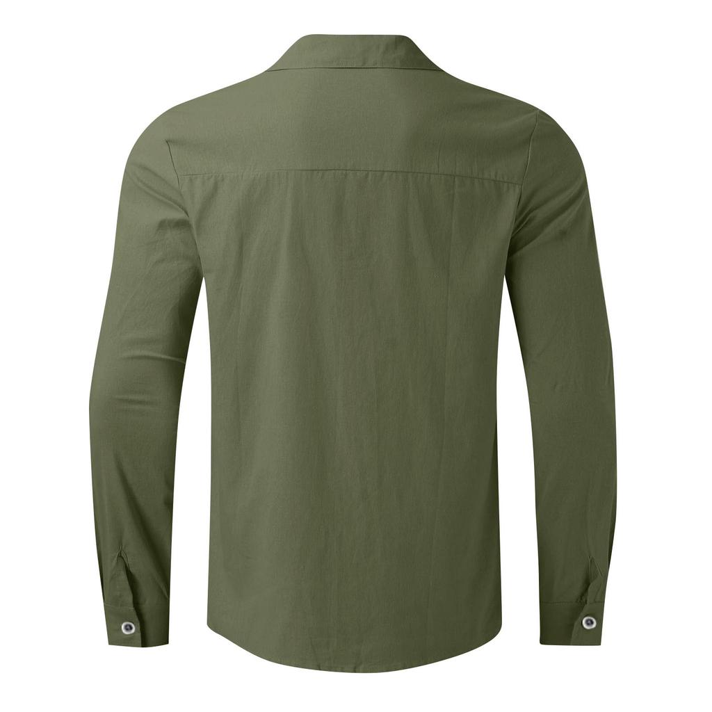 Pánská letní nová košile s dlouhým rukávem s volným potiskem Cardigan Beach Shirt