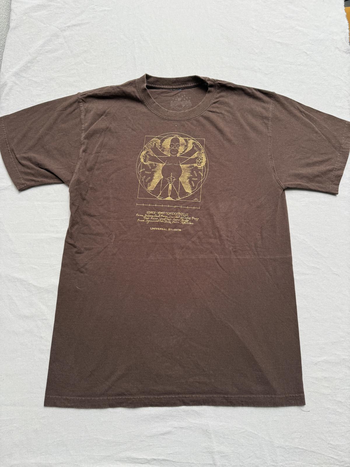 Homer Simpson T-shirt Da Vinci Vitruvian Man T-shirt L L