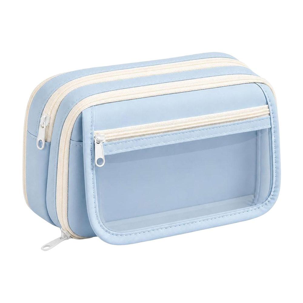 Large Capacity Pen Bag Multi-Pockets Stationery Bag Durable Pencil Case
