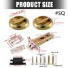 Double Sided Safety Door Locks Hardware Stainless Steel Round Recessed Door Lock for Sliding Barn Doors Enduring