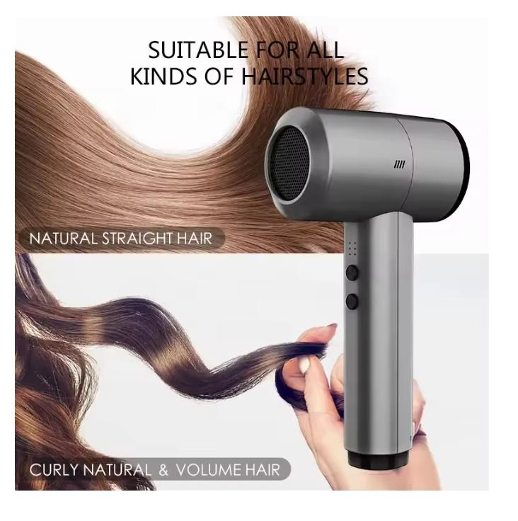 Professional Outdoor 300W Lithium Portable Mini Hair Blow Dryer Household Cordless Hairdryer Rechargeable Wireless Hair Dryer
