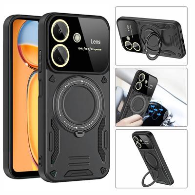 Redmi Note 13 Pro 4G Custodia per telefono con supporto girevole a 360° magnetico per Redmi Note 12 11S 10 Pro Plus Custodia antiurto in metallo con ricarica wireless