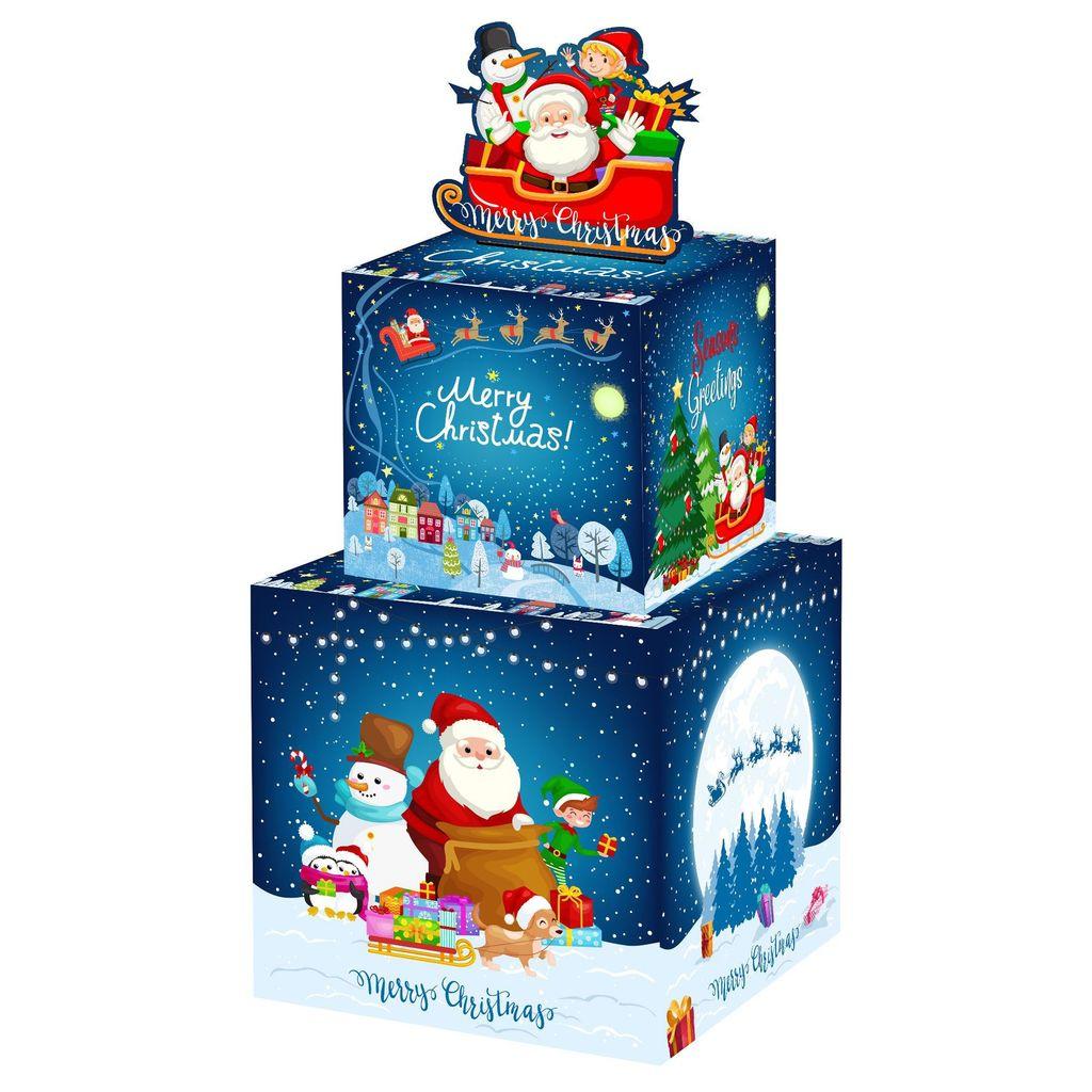 Layer Santa Double Money Box Gift Box For Christmas Celebrations Surprises And