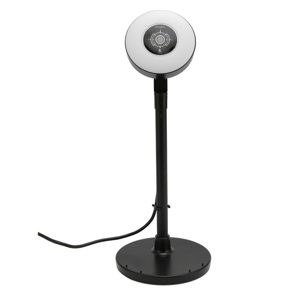 3 Adjustable Light Modes HD Webcam with Fill Light & Phone Holder USB Webcam Online Course