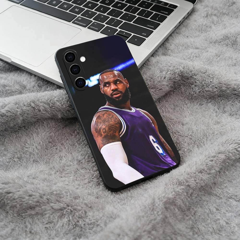 

J-Ja-mes basketball Black Soft Silicone Phone Case for Samsung Galaxy A73, A71, A72, A70, A53, A52, A51 Samsung a21s
