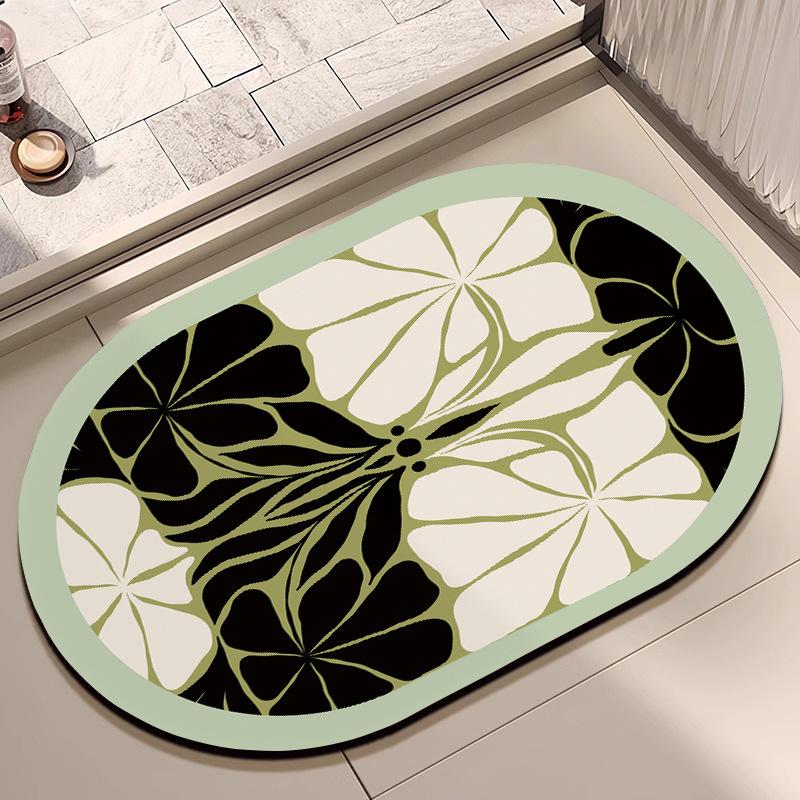 Bathroom Toilet Absorbent Floor Mat Bathroom Door Dirt Resistant Quick Drying Anti Slip Mat