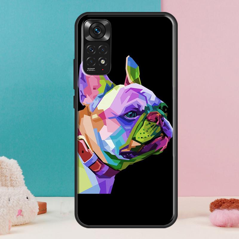 Cute French Bulldog Case For Xiaomi Redmi Note 14 13 Pro 12 11 9 10 9S 10S 11S 12S Redmi 14C 13C 10C 12C Cover