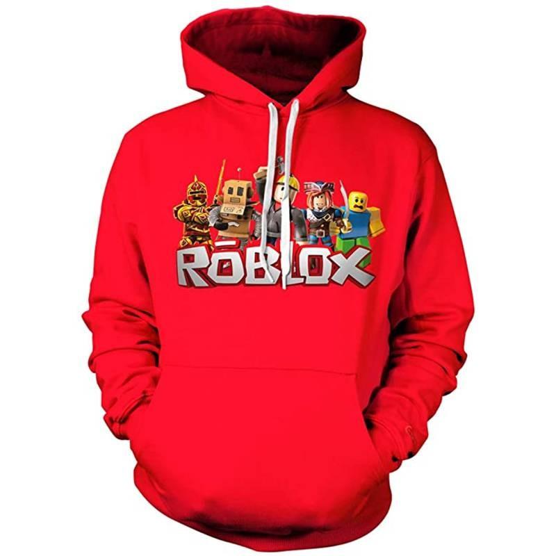 Trendy Roblox Youth Hooded Sweatshirt With Digital Print For Stylish Kids In Various Colors