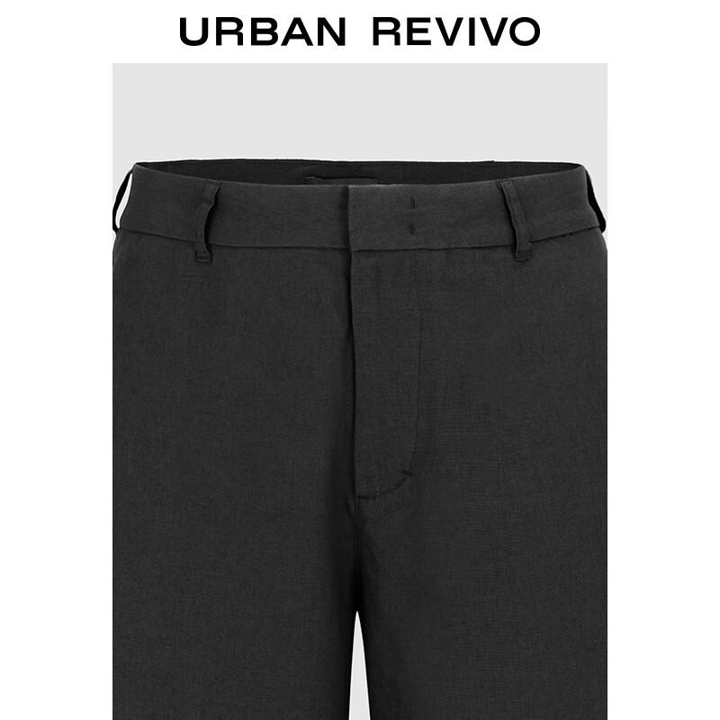 UR Men's Linen Blend Straight Casual Shorts