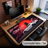 Rose Floral Theme Custom Mouse Pad Personalized With Name Text Customized Desk Mat For Office Home Decor