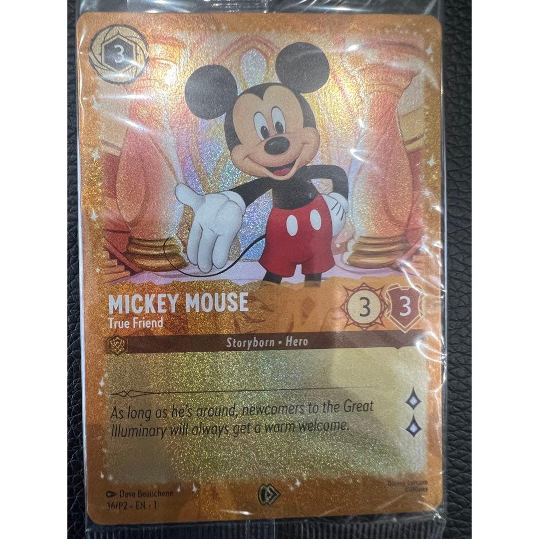 Used Disney Lorcana Mickey Mouse Always Friends English version promo card unopened