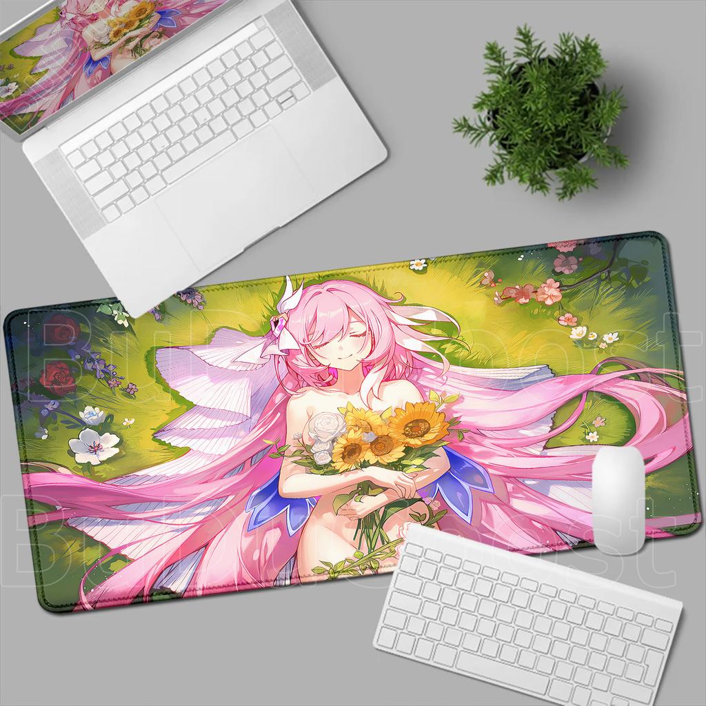 New Pretty Anime Girl Cyrene Mouse Pad Pink Cute Honkai Star Rail Desk Mat Laptop Gaming Mousepad Keyboard Desktop Table Mat XXL