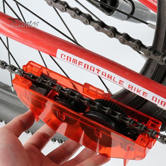 Fahrradkettenreiniger, klar sichtbar, tragbar, MTB, Mountain Road Bike, Kettenwäscher, Reinigungsbürste, Werkzeug, Fahrradzubehör