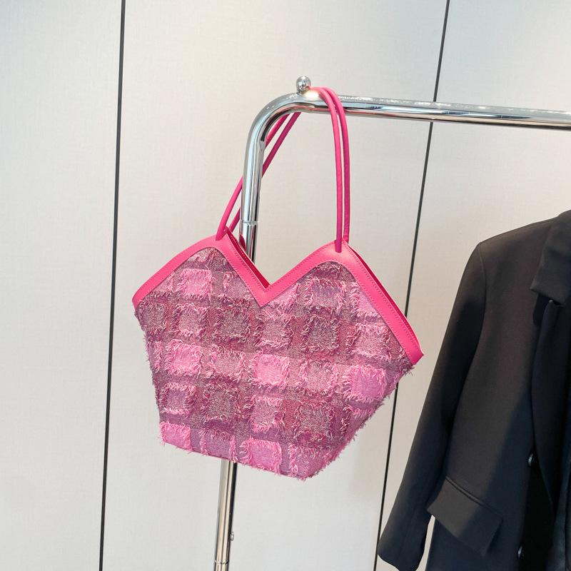 Popular niche design bags, autumn new tote women's bags, beautiful shoulder bags, portable bucket bags