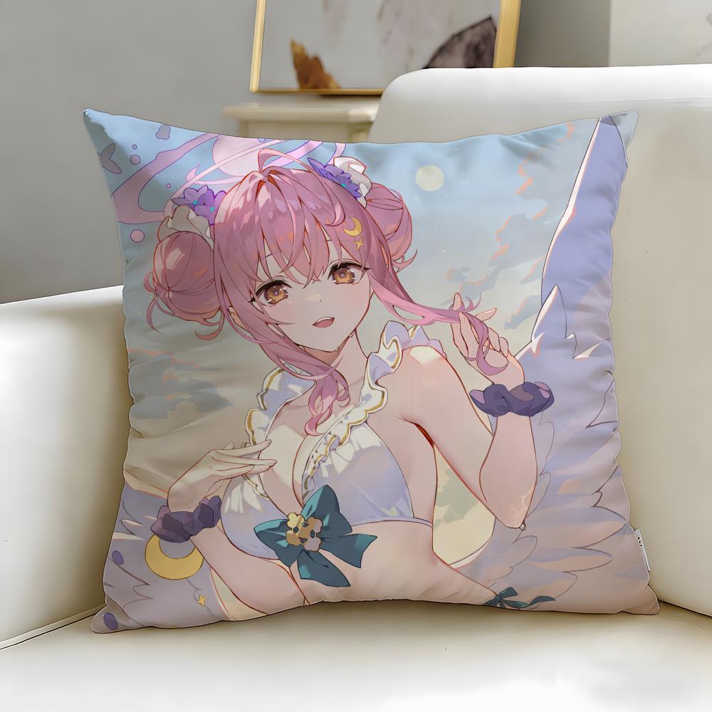 Popular Anime Character Misono Mika Cushion Cover Soft  EasyWash Pillow Case  Versatile for Couch Bed Travel and Office