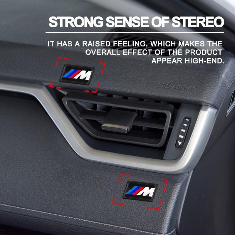 2/5/10Pcs Carbon Fiber Steering Wheel Car Logo Emblem 3D Stickers For BMW M E34 E36 E60 E90 E46 E39 E70 F10 F20 F30 X5 X6 X1 M3 M5 M6 E71 F01 F02 F87