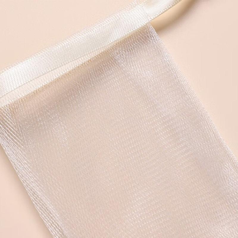 Gentle Face Cleaning Net For Soap Rod Creates Rich Lathers Quickly Soft Meshes With Hanging Rope For Bathroom Storage