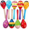 Large Montessori Baby Toy Wooden Colorful Musical Instrument Rattle Shaker Sand Hammer Bell Kids Children Early Learning Toys