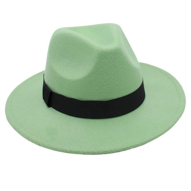 Shanghai Fedora Hat Tie-Dye Top Hat Jazz Hat Men And Women Felt Hat Temperament Woolen Hat Trend