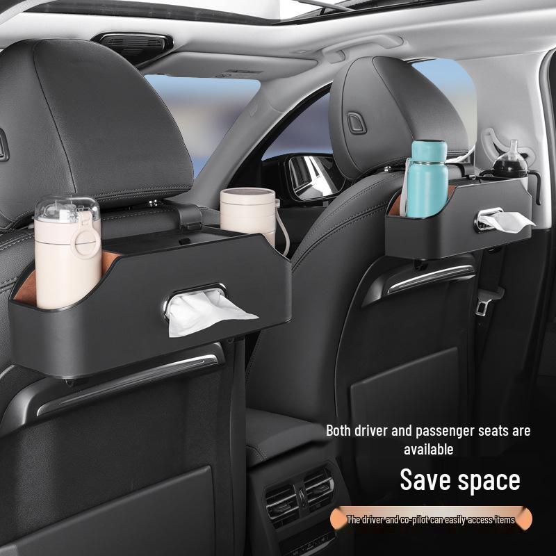 Anpassbarer Auto-Rücksitz-Organizer mit Taschentuchbox, Getränkehalter und Müllbeutel