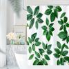 Modern Green Leaf Shower Curtain HD Print Oxford Cloth Waterproof with Grommets Bathroom Decor Home Hotel Durable Polyester