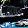 Černé kryty z uhlíkových vláken ve stylu klaksonu pro boční zpětná zrcátka pro Ford Mustang 2015 2016 2017 2018 2019 2020