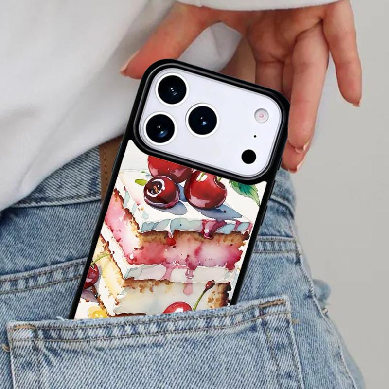 Cake Art Fancy Desert Phone Case for iPhone 16e 15 14 13 12 17 Pro Max Plus Air 17pro Cover Coque
