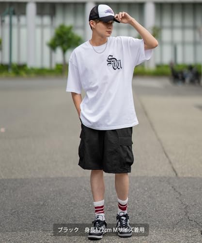 [IMPROVES] SIDEWAYSTANCE Poly Washer Wide Cargo Shorts