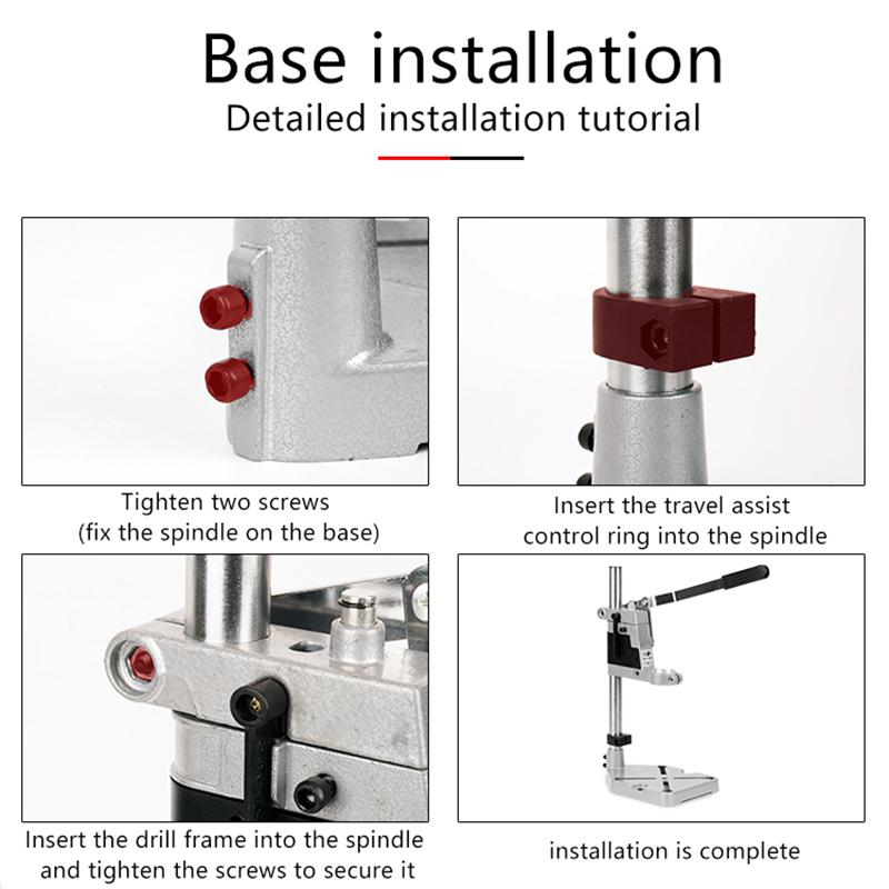 Bench Drill Holder Single-Head Electric Drill Base Frame Multifunctional Aluminum Alloy Power Grinder Accessories