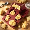 Halloween Snack Making Tools Silicone Baking Mold Pumpkin Ghost Bat Skull Cake Pan Non Durable Heat Resistant Stick Chocolate Fondant Maker