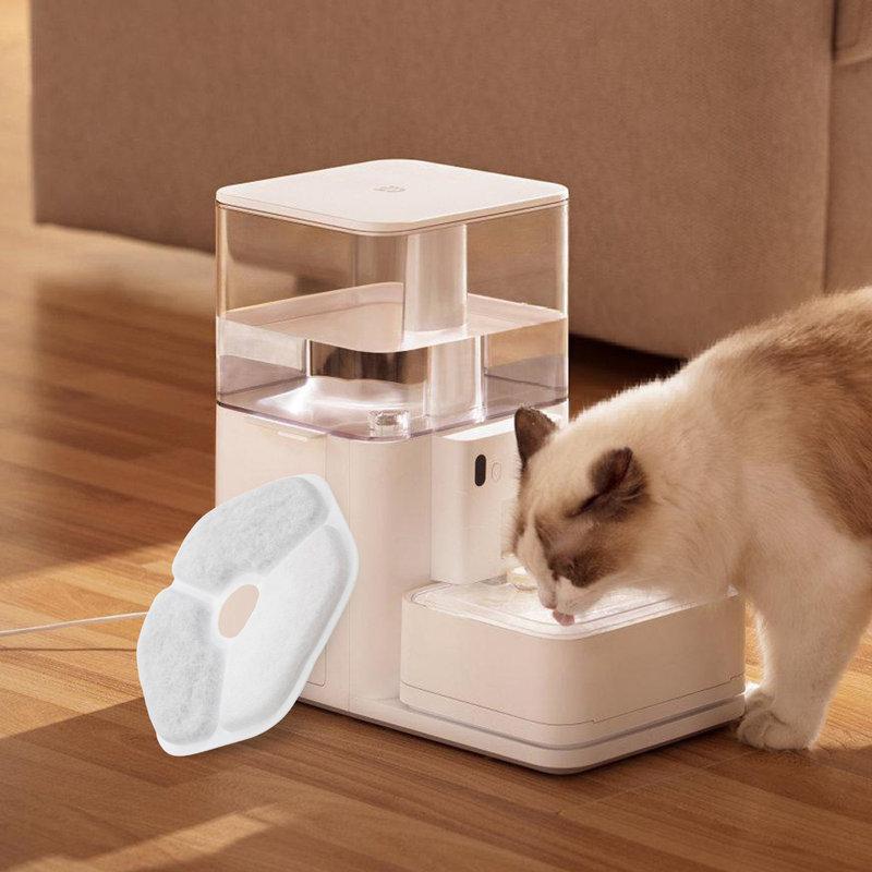 6pcs Hexagonal Cat Water Fountain Filters - Pet Drinking Fountain Replacement Filtration Cores for Improving Water Taste
