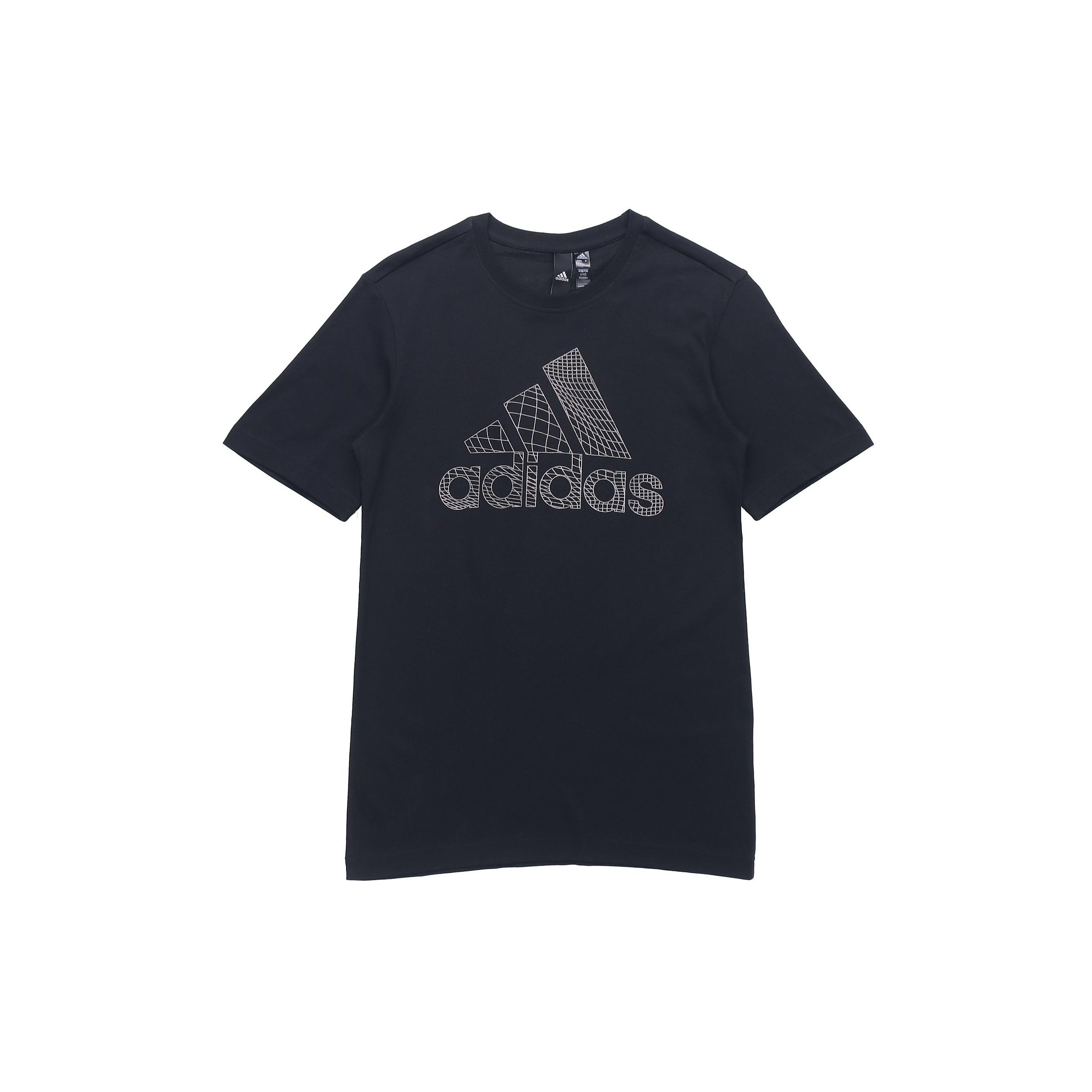 adidas Athleisure Casual Sports Round Neck Short Sleeve Black Men s ED7256 S