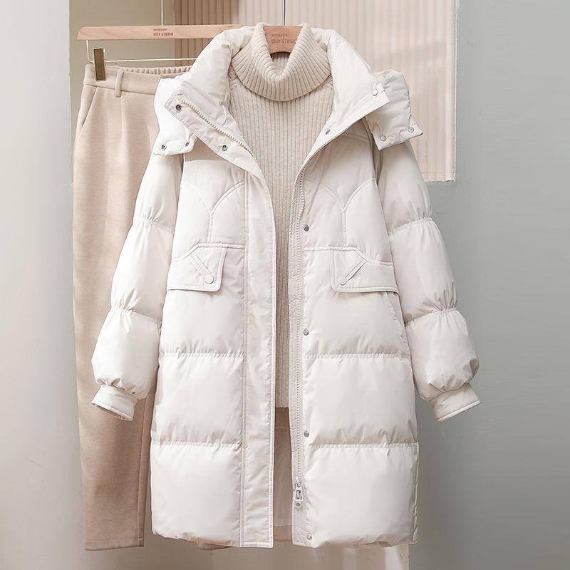 

Женское зимнее пальто приталенного силуэта с капюшоном и рукавами реглан на утином пуху, 2025 M (Recommended for 121-140 lbs)