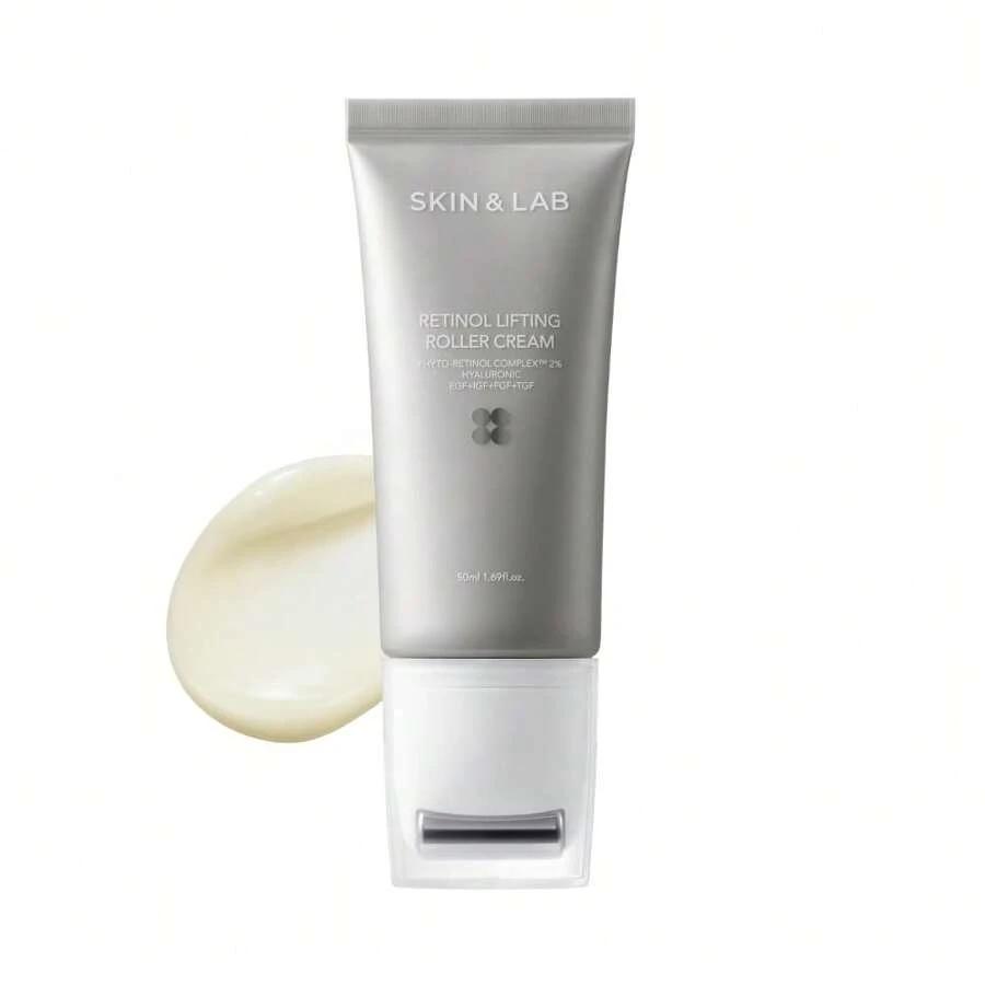 

Skin&Lab Retinol Lifting Roller Cream With Massage Applicator 50ml, Vegan Anti Aging Face And Neck Cream For Reduce Wrinkles And Fine Line, For Face
