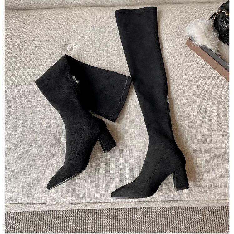 Over-knee Boots Boots Women's 2025 Autumn New Boots Knight Boots Elastic High Socks Boots Women's Thin Boots