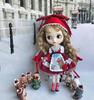 Blythe Doll Outfit Little Red Riding Hood Obitsu 24 Azone Compatible Costume, (for 1/6 ~ 1/8 dolls)