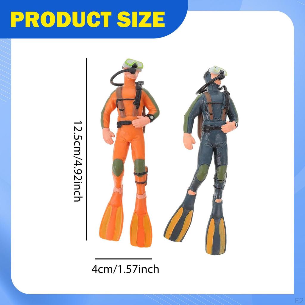 Diver Figurines Ornaments Landscaping DIY Aquarium Decorations Desktop Scale Models