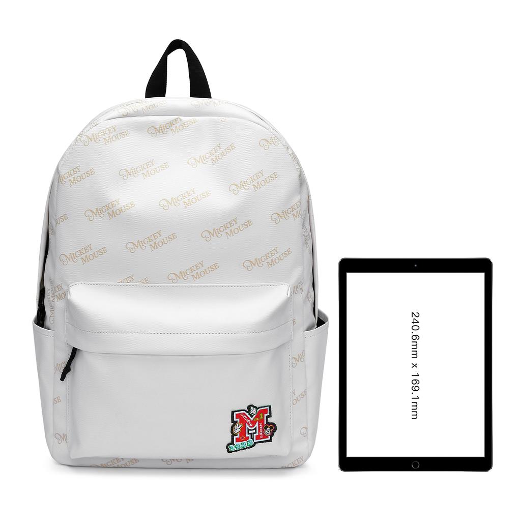 New Disney Mickey Series Fabric Backpack Laptop Bag Unisex White/Black/Pink DHB41490-A