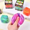 Needoh Squishy Squeeze Cube Marble Pattern Slow Rebound Stress Relief Fidget Toy Ice Cube Shape Sensory Toy For Adult Anxiety